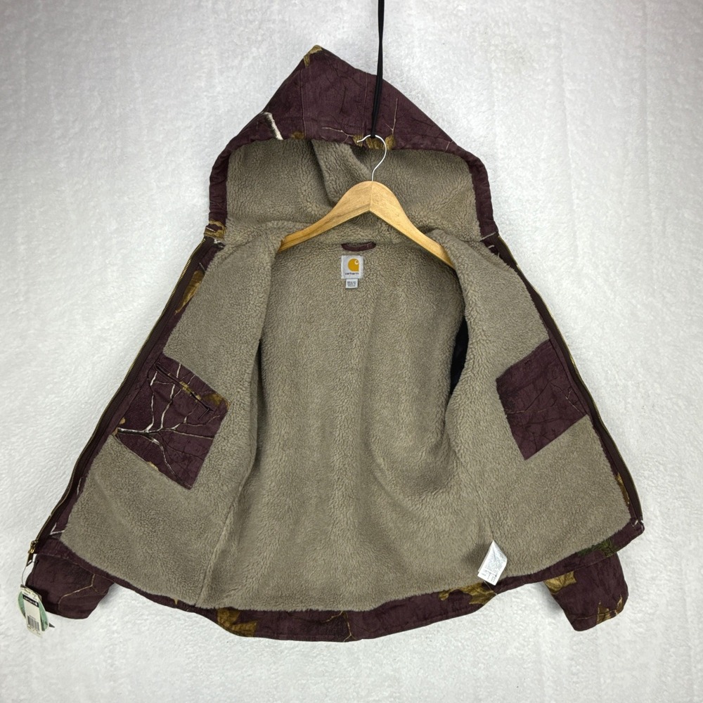 Carhartt Sierra Jacket Sherpa Womens Medium 102309 546 RealTree Camo Purple NWT - Picture 3 of 16